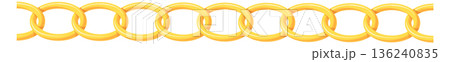 Golden links seamless border. Luxury chain pattern 136240835