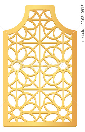 Moroccan window frame pattern. Muslim east...のイラスト素材 [136240917] - PIXTA