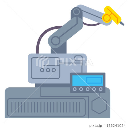 Laser multi axis machine. Metalwork cnc icon 136241024