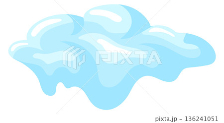 Snow pile. Frozen ice top cartoon icon 136241051