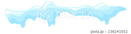 Winter snow cap cartoon icon. Snowflake pile 136241052