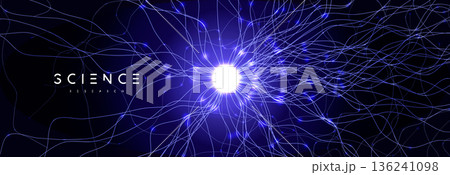 Neural Network Brain Neurone Synapse Connections Lightning Ball Energy Glow. Machine Learning Technology Background for AI Data Flow, BigData, Medical Science Research, Biotech. Vector illustration Neural Network Brain Neurone Synapse Connections Lightning Ball Energy Glow. Machine Learning Technology Background for AI Data Flow, BigData, Medical Science Research, Biotech. Vector illustration 136241098