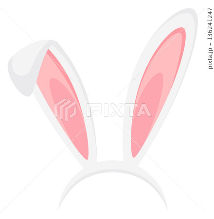 Easter party ears. Festive accessory cartoon icon Easter party ears. Festive accessory cartoon icon 136241247