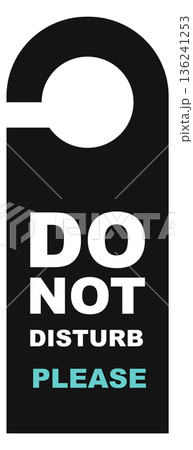 Do not disturb sign template. Door knob hanger 136241253