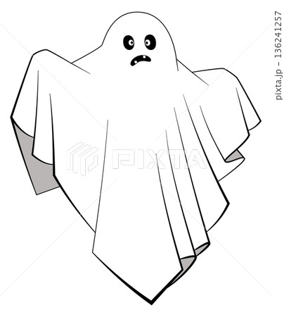 Angry spirit flying in air. Fantasy night ghost drawing 136241257