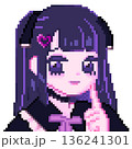 ドット絵 イラスト 地雷系女子 レトロカラー 136241301