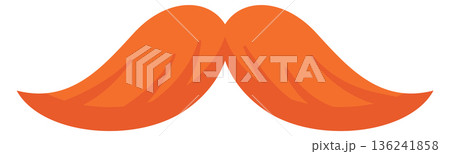 Funny moustaches in retro style. Party photo booth accessory 136241858