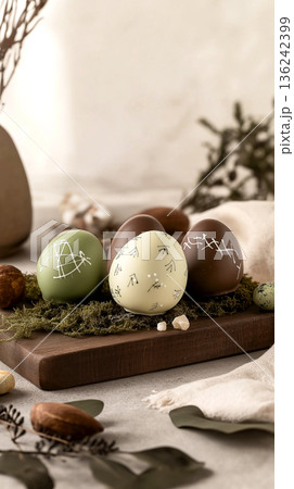 Rustic Easter Egg Truffles in Nature-Inspired Eco-Style Rustic Easter Egg Truffles in Nature-Inspired Eco-Style 136242399