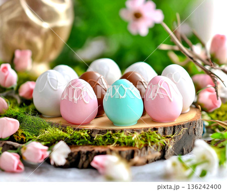 Rustic Easter Egg Truffles in Nature-Inspired Eco-Style 136242400