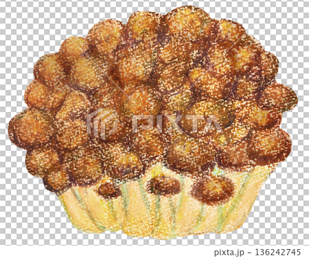 ぶなしめじのイラスト オイルパステル画 ぶなしめじのイラスト オイルパステル画 136242745