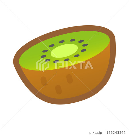 グリーンキウイの断面イラスト 136243363