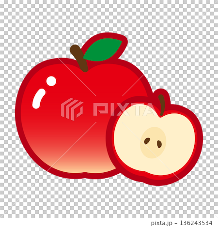 Cute plump apple illustration Cute plump apple illustration 136243534