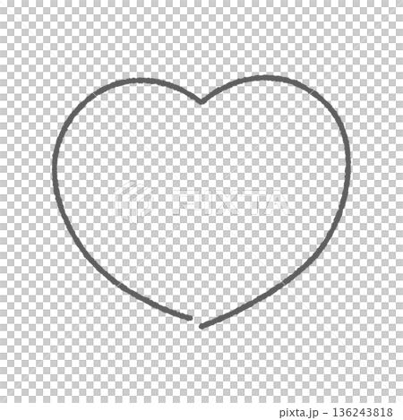 手描きの黒いハートのマークのイラスト- シンプルでかわいい空白のある途切れ線のフレーム・あしらい素材 手描きの黒いハートのマークのイラスト- シンプルでかわいい空白のある途切れ線のフレーム・あしらい素材 136243818