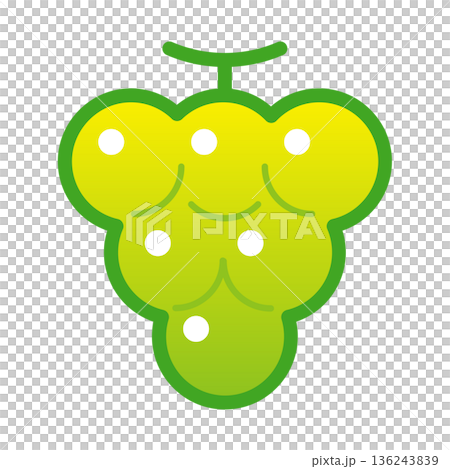 A single illustration of a cute and shiny Muscat 136243839