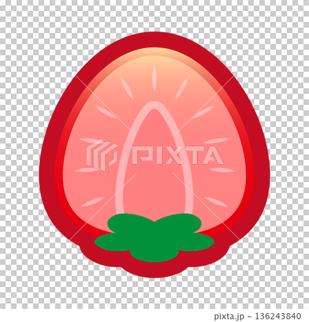 Cute strawberry cross section illustration 136243840