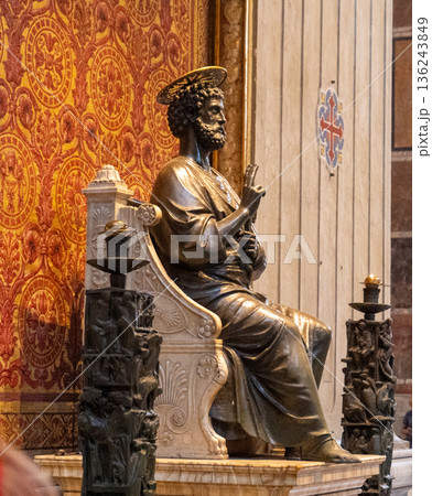 St. Peter's Basilica. Vatican City, Vatican interior. St. Peter's Basilica. Vatican City, Vatican interior. 136243849