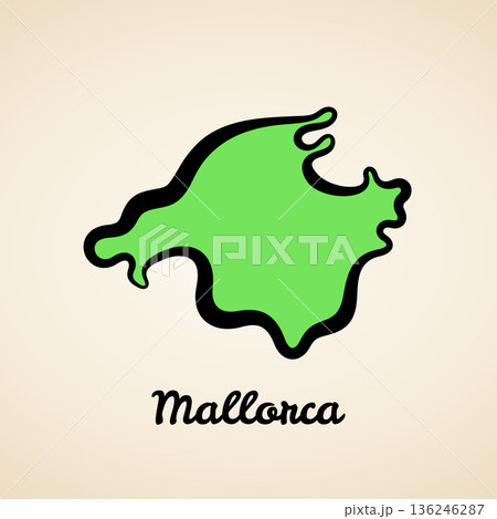 Mallorca - Outline Map 136246287