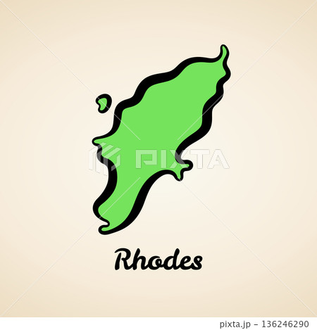 Rhodes - Outline Map 136246290