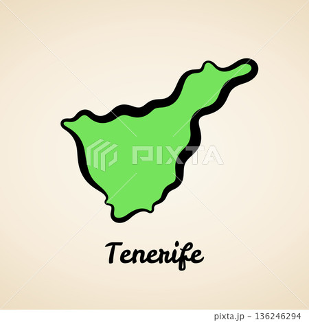 Tenerife - Outline Map Tenerife - Outline Map 136246294