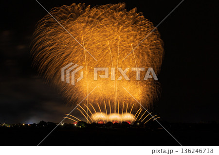 秋の打ち上げ花火　利根川大花火大会 136246718