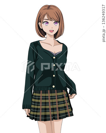 ポーズをする女の子 136249317