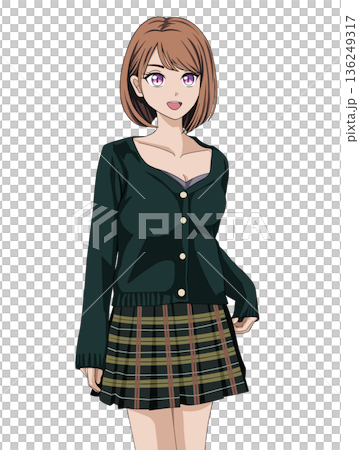 ポーズをする女の子 136249317