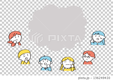 Illustration of frustrated children 136249410