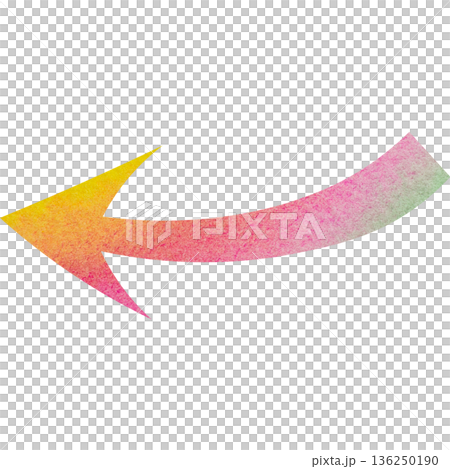 綺麗な水彩模様の矢印のアイコンのイメージのイラスト 136250190