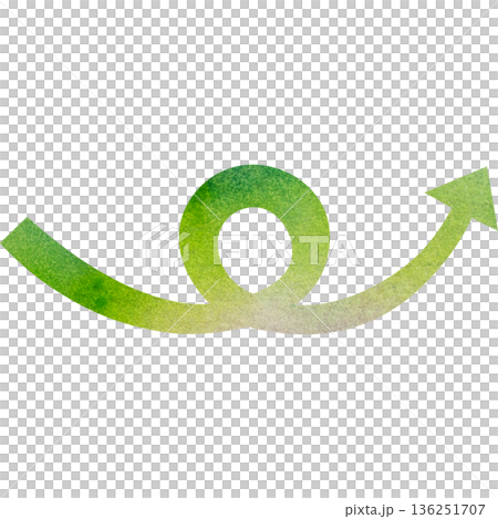 Beautiful watercolor arrow icon image illustration 136251707