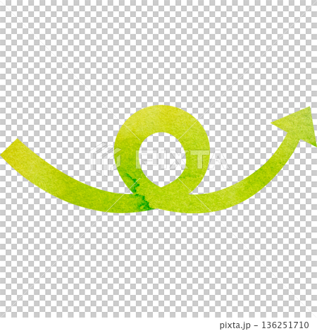 Beautiful watercolor arrow icon image illustration 136251710