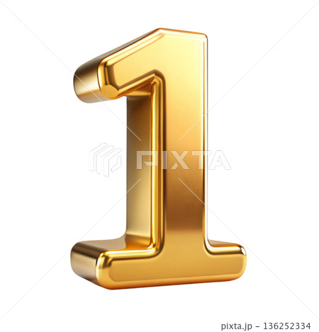 Luxury number crafted from pure gold, elegant 3D metallic gold number Luxury number crafted from pure gold, elegant 3D metallic gold number 136252334