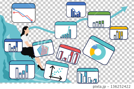 データを分析するイラスト 136252422