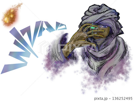 手のひらで顔を覆うポーズ 136252495