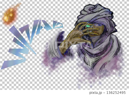 手のひらで顔を覆うポーズ 136252495