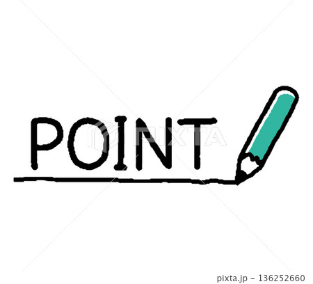ポイント文字イラスト 136252660