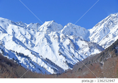 北アルプス後立山連峰 冬の不帰ノ嶮 北アルプス後立山連峰 冬の不帰ノ嶮 136252947