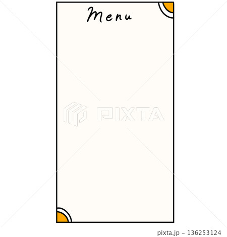 メニュー表 メニュー表 136253124