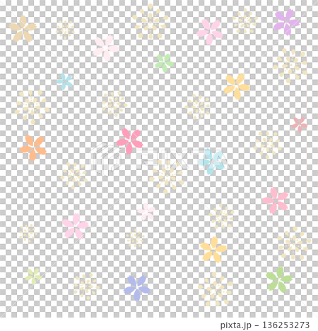 Colorful cherry blossom background illustration Colorful cherry blossom background illustration 136253273