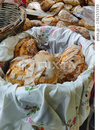 Freshly baked artisan bread 136253350