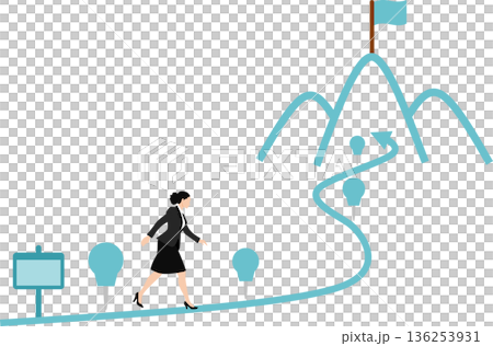 Illustration of a roadmap to achieving your goals Illustration of a roadmap to achieving your goals 136253931