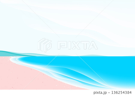 Simple landscape, beach and sky 136254384