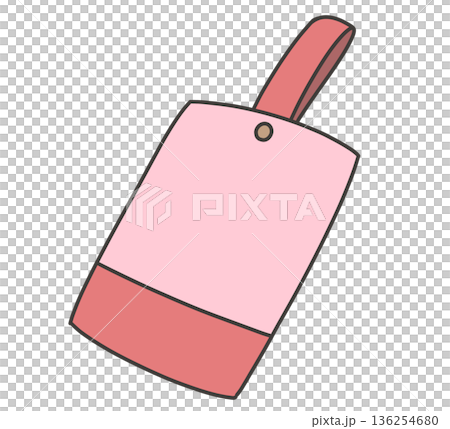 ピンクの上履き袋のイラスト ピンクの上履き袋のイラスト 136254680