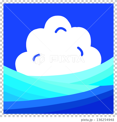 入道雲と海 136254948