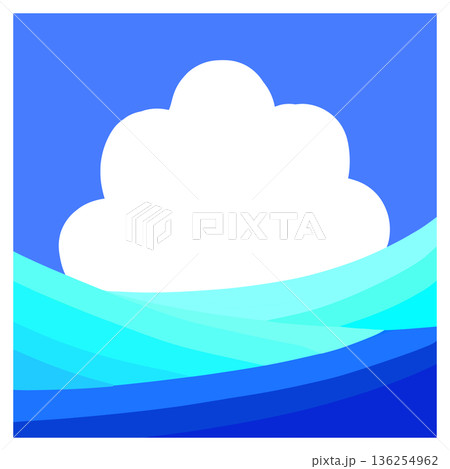 入道雲と海 入道雲と海 136254962