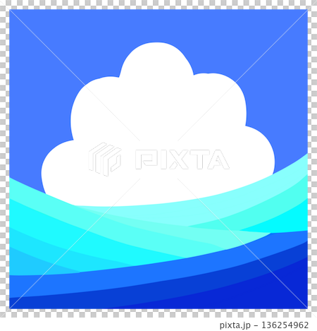 入道雲と海 入道雲と海 136254962