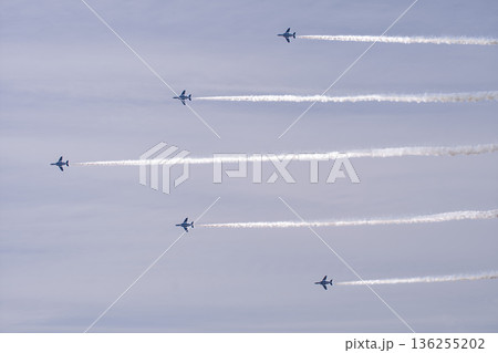 航空自衛隊松島基地のブルーインパルス　宮城県東松島市 136255202