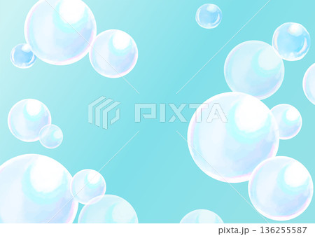 水彩で描いだしゃぼん玉の壁紙イラスト 水彩で描いだしゃぼん玉の壁紙イラスト 136255587