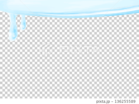 水彩で描いた水滴、水たまりのイラスト 水彩で描いた水滴、水たまりのイラスト 136255589