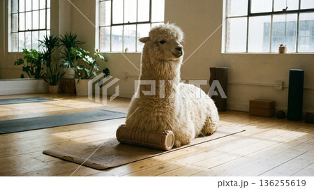 アルパカのフォームローラー 136255619