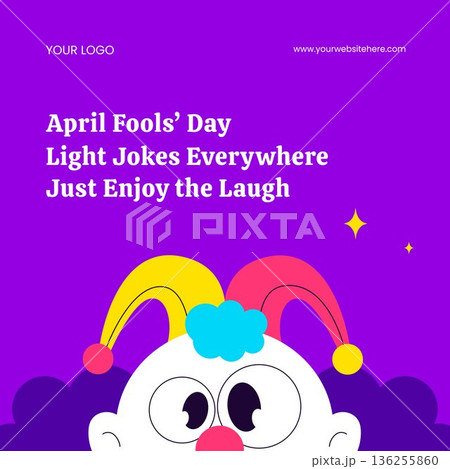Hand Drawn Flat Cartoon Style Illustration For Happy April Fools Day Background Hand Drawn Flat Cartoon Style Illustration For Happy April Fools Day Background 136255860